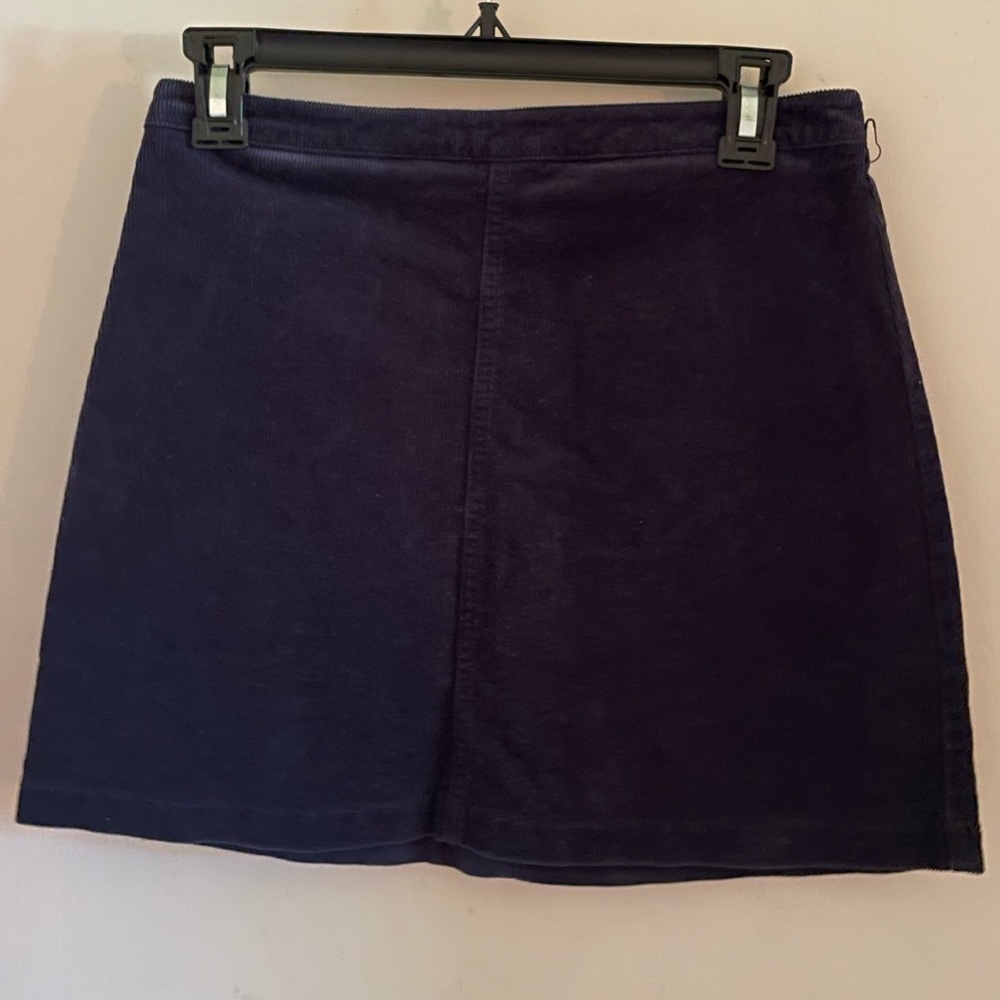 Forever 21 Navy blue Velvet mini skirt